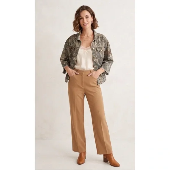 SHEIN RealTree Style Camo Raw Hem 3/4 Sleeve Gorpcore Trucker Denim Jacket- Sz M - Picture 3 of 9